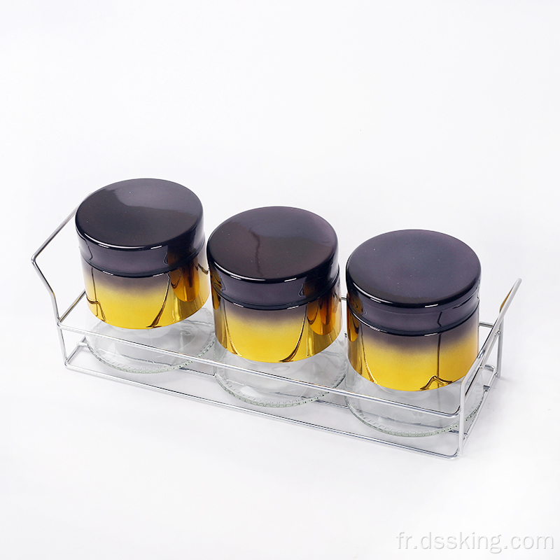 Jar de rangement JAR CONTERNET 800 ml Pot d&#39;assaisonnement avec rack Cuisinage cuisine Assaisonnement Jar Pot Box Botte