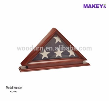 MKY Solid Wood Cremation Flag Case