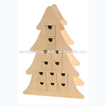 Wooden Christmas Tree Advent Calender