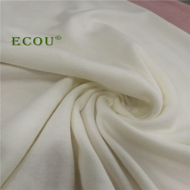 OEM service of 70%bamboo 30%organic cotton 40S interlock fabric for T-shirt
