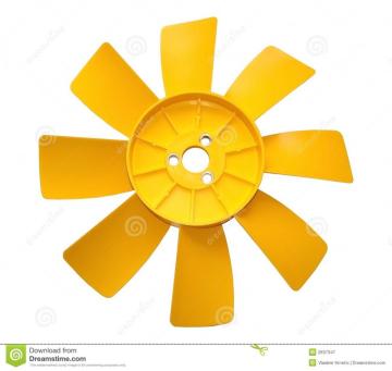 Yellow plastic propeller housing