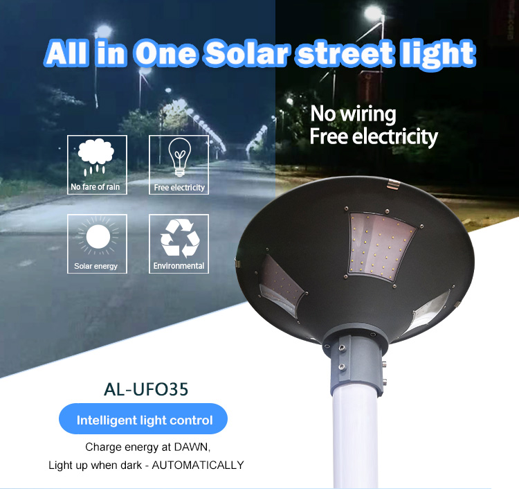 Solar Powered UFO Round led solar street light