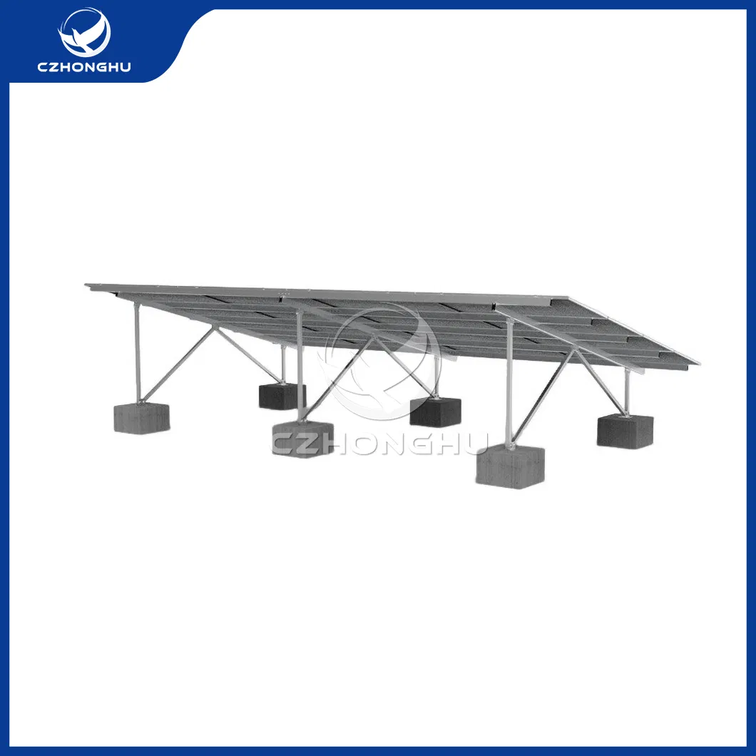 Czhonghu Mounting Structure Photovoltaic Stent China Wholesaler Polishing W Type Ground Screw Solar Panel Mounting Bracket