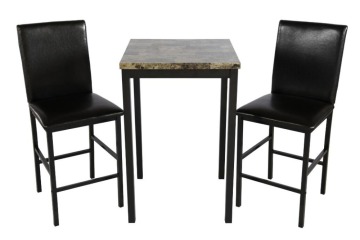 fashion design High back leather dining chairs coffee bar table chairs