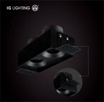 12W Adjustable Trimless Recessed Grill LED Spot Light for Restaurants