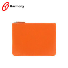 Factory direct orange faux leather cosmetic bags cases