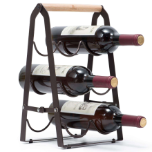 JJ-14 Tabletop Metal Wine Display Rack: A Stylish Kitchen Wine Holder Solution