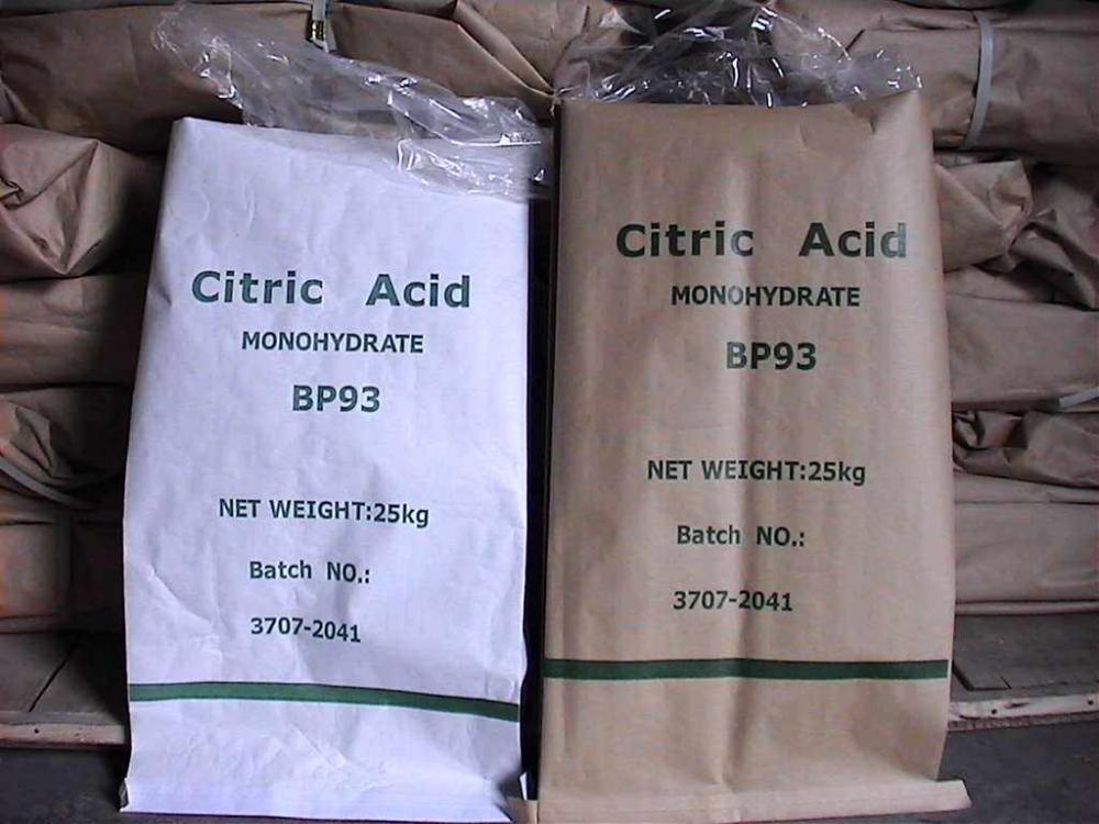 Food grade citric acid anhydrous/monohydrate