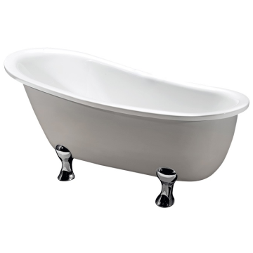 Vasca da bagno classica acrilica freestanding bianca