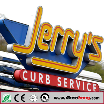 frontlit outdoor led business sign