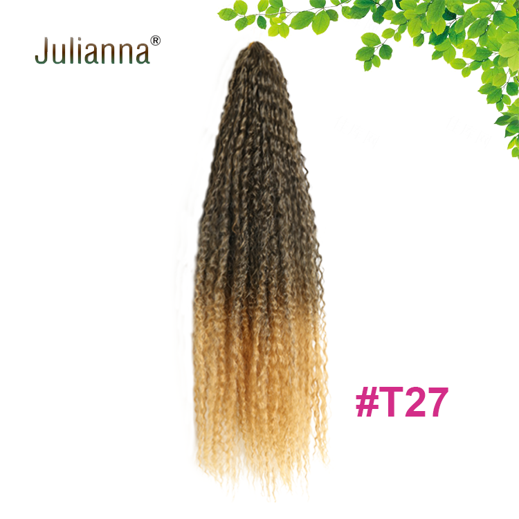Julianna Free Sample 20Inch Brazilian Curly Crochet Twist Bulk Brazilian Braiding Hair Synthetic Attachment For Black Women