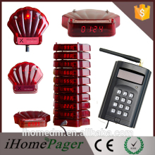 Numerical keypad, wireless queuing system with red pager
