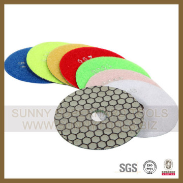 Dry type diamond hand polishing pads