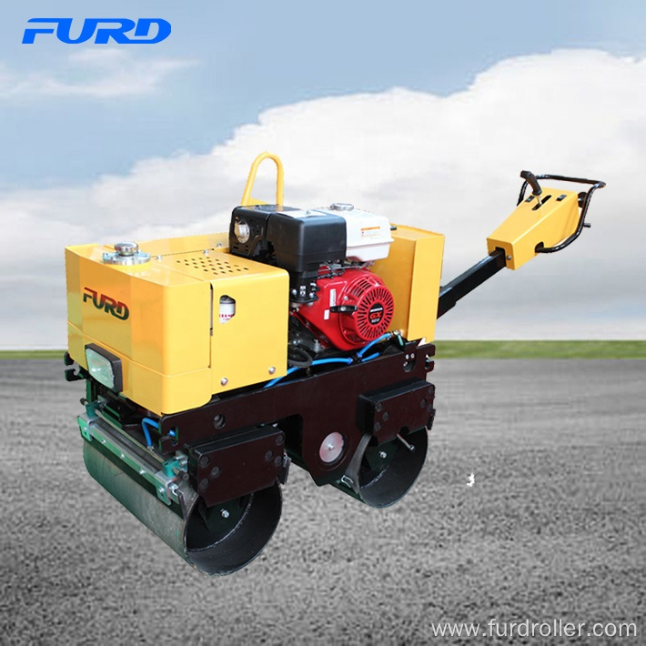 Small Hand Double Drums Vibratory Road Roller with High Quality