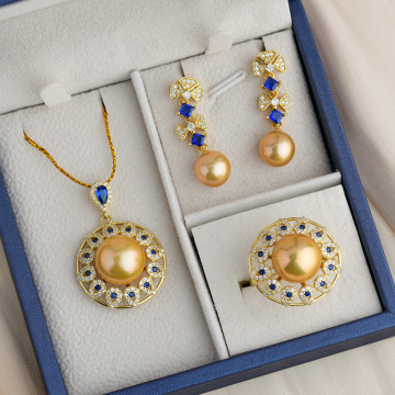 Sinocre Wholesale: Bulk Freshwater Pearl Jewelry Set including Pendants, Earrings, and Rings