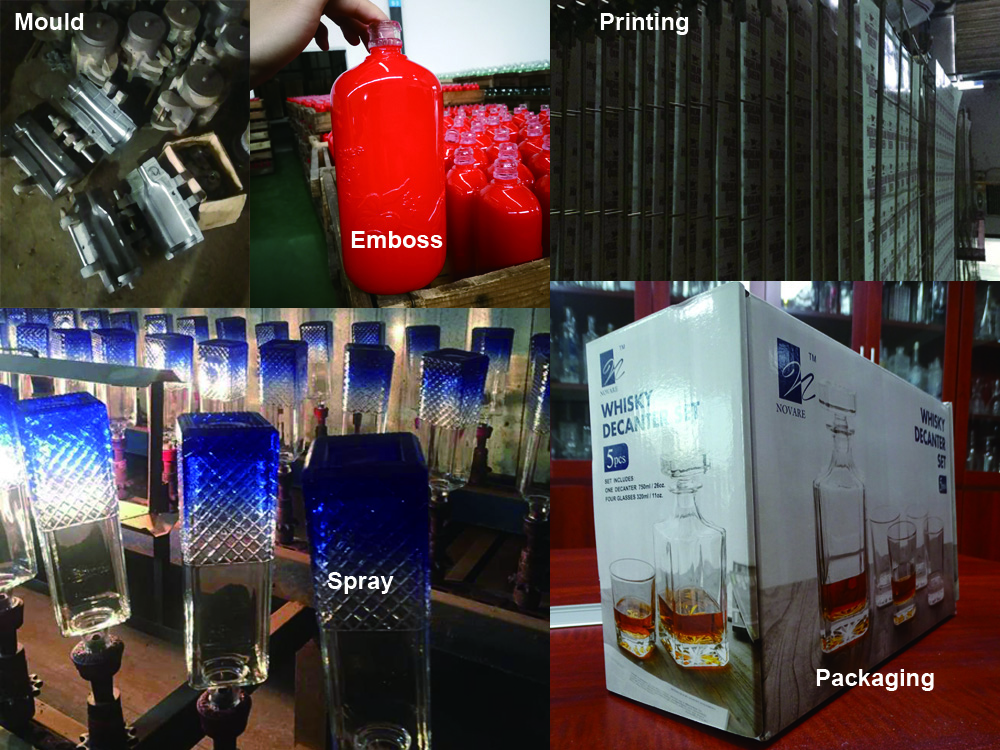 Empty Rectangular Perfume Glass Bottles 50 ML Square with Spayer