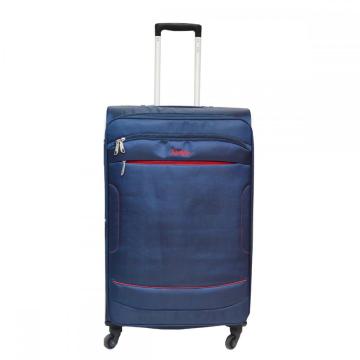 Navy Blue Velvety Soft Upright Luggage Set