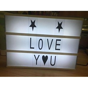 Cinema Light Box Letters tecken