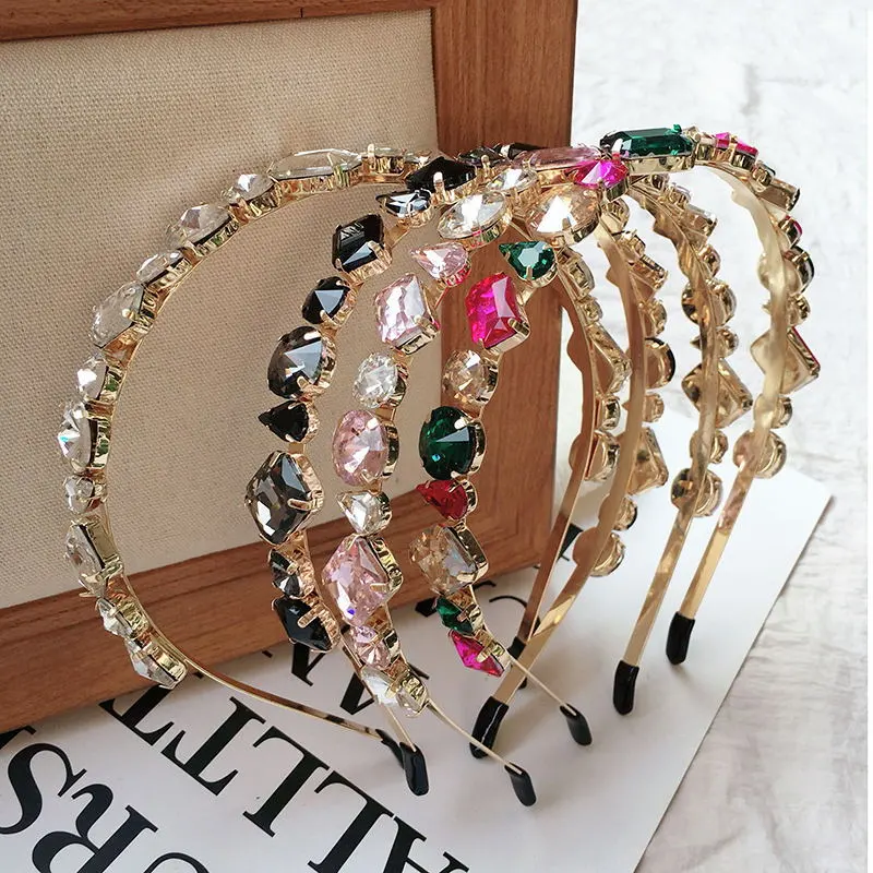 Fashion Diamond Crystal Rhinestone Hairband Baroque Headband for Women Girls Luxury Hair Accessories