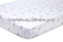 100% cotton woven crib fitted sheet