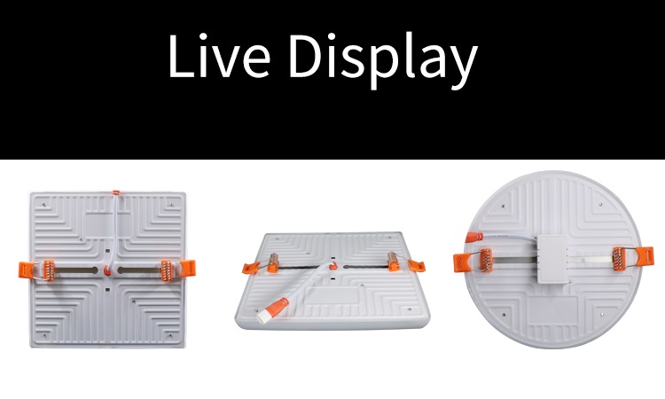 constant current 18w 120mm round frameless led panel light with spring clip