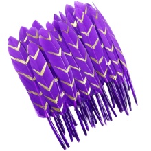 Factory Direct Drak Purple Goose Feathers for Crafts, Hats, and Toys - Custom Printed 10-18cm
