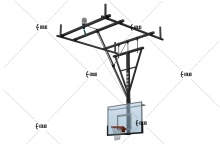 Enlio Electric Hanging Wall Adjustable Basketball Stand