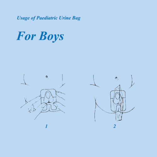 Clear Disposable urine bag for Boys