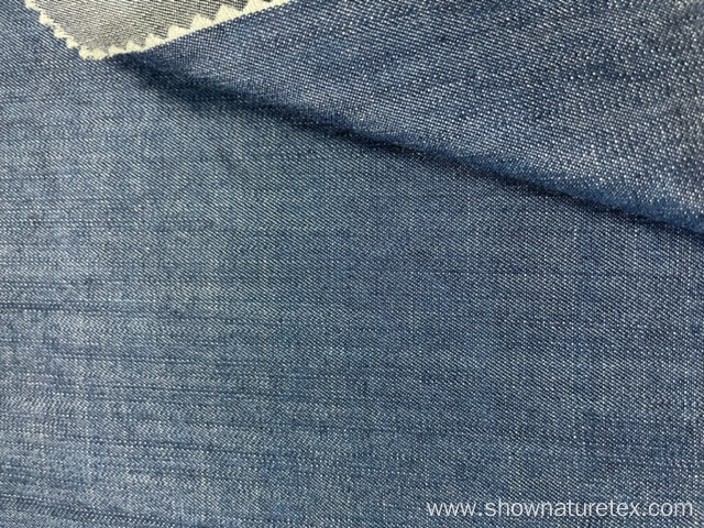 tencel slub indego dinem fabric washed fabric