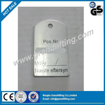 Alloy Steel Chain Slings Label Tags