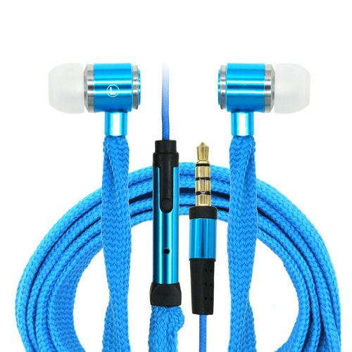 Custom Wired Headphones Headset With Mic Shoelace Earphone