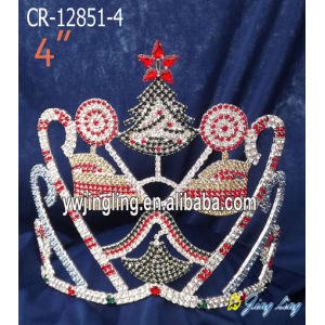 4" Rhinestone Christmas Pageant Crowns For Sale