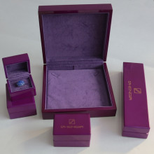 Caixa de embalagem de presente de madeira de luxo para conjunto de jóias