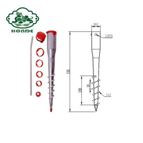 Tornillo de tierra galvanizado de fácil instalación