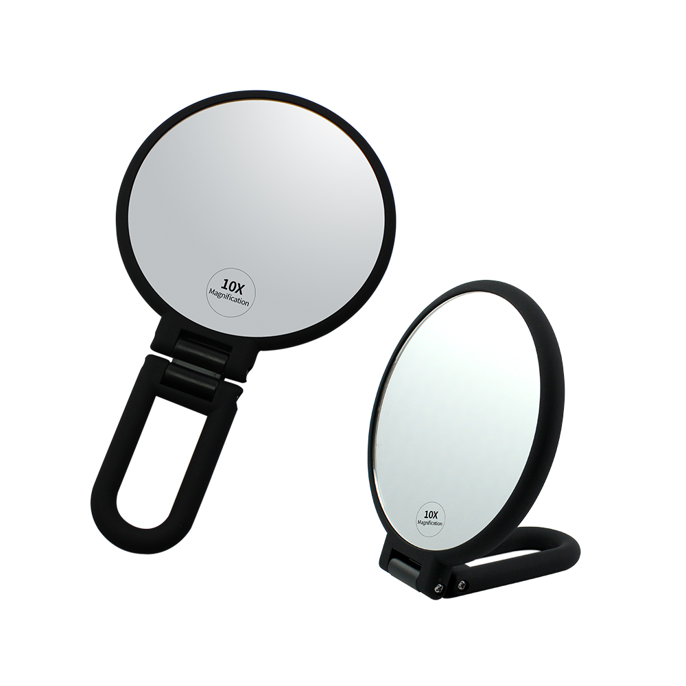 Travel Folding Hand Held Mirror Double Sided