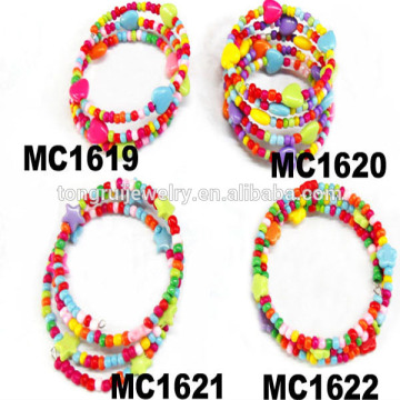 wholesale kids colorful plastic spiral bracelet