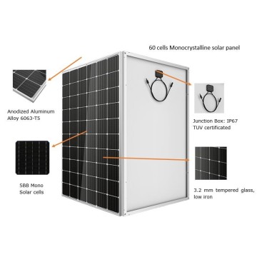 182 mm 580 W 585 W 590 W Mono Perc Solar Panel