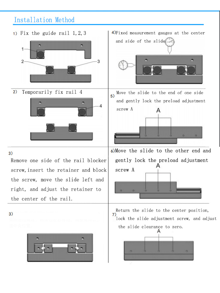 Stainless steel Linear cross roller bearing cross roller guide rail VR1 VR2 VR3 VR4 VR6 VR9 VR12 VR15 VR18