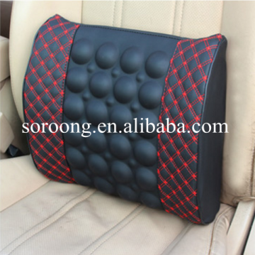 Lumbar massage cushion,Chair wholesale price PU foam travel back massage pillow Chair back cushion car massage