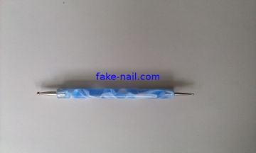 Sliver And Blue Nail Art Dotter Nail Art Tool With Metal Material