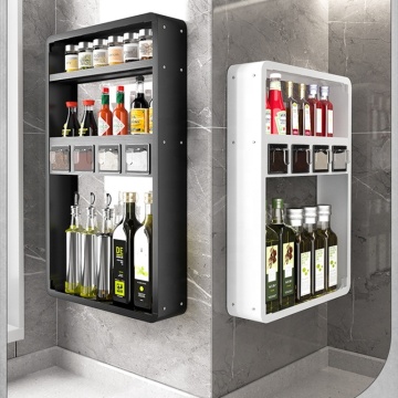 Kitchen Wall Hanging Organizer: Spice Bottles, Condiments & Salad Dressing Racks