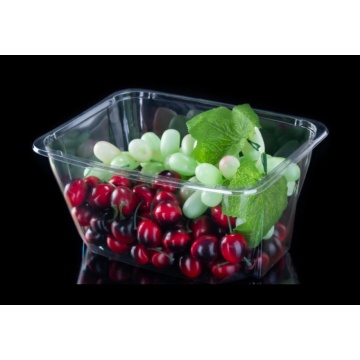 Caja de embalaje de fruta transparente desechable