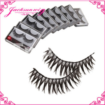 Natural silky false eyelash synthetic strip eyelashes