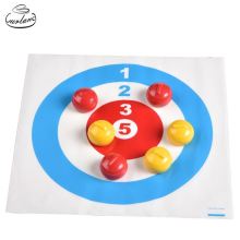 Compact Plastic Table Top Mini Curling Game Set