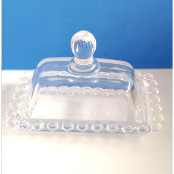 Hand Made Bead Crystal Glass Butter Box