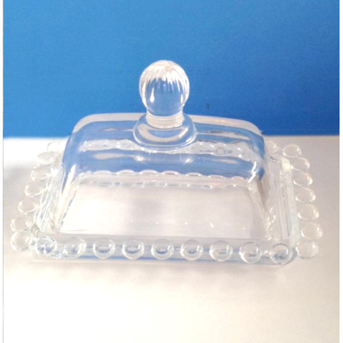 Hand Made Bead Crystal Glass Butter Box