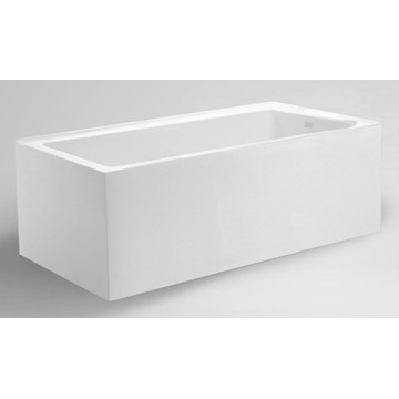 Petite salle de bain douche baignoire carrée simple en acrylique