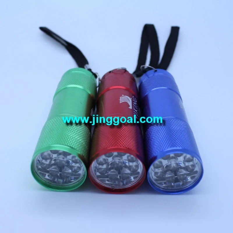 Aluminum Pocket 9 LED Torch