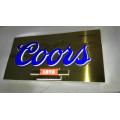 Segno di luce in metallo Coors