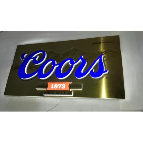 Segno di luce in metallo Coors